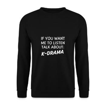 K-Drama Liebhaber Lustig KDrama Mutter - Unisex Pullover - Schwarz - Vorne - Alina (178cm) & Michal (187cm)