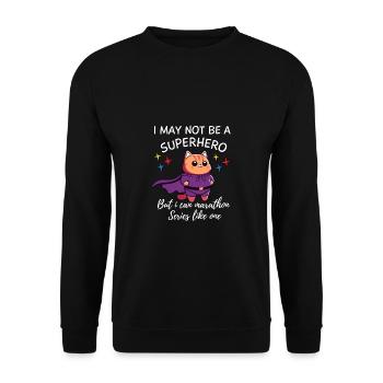 K-Drama Lover Drôle KDrama Maman - Sweat-shirt Unisexe - noir - Devant - Alina (178cm) & Michal (187cm)