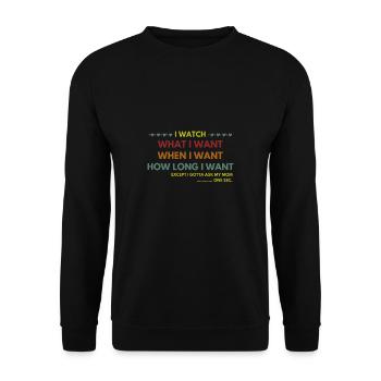 K-Drama Liebhaber Lustig KDrama Mutter - Unisex Pullover - Schwarz - Vorne - Alina (178cm) & Michal (187cm)