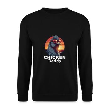 Chicken Daddy, Father's Day, Gift, Chicken, Farm - Unisex Sweatshirt - black - Front - Alina (178cm) & Michal (187cm)