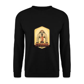 Mexico City - Halbmarathon – 2025 - Unisex Pullover - Schwarz - Vorne - Alina (178cm) & Michal (187cm)
