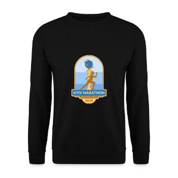Kyiv Marathon – 2025 – Ukraine - Unisex Sweatshirt - black - Front - Alina (178cm) & Michal (187cm)
