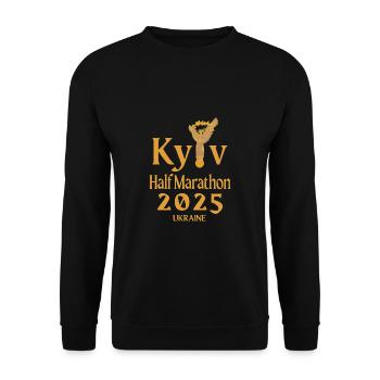 Kyiv Half Marathon – 2025 – Ukraine - Unisex Sweatshirt - black - Front - Alina (178cm) & Michal (187cm)