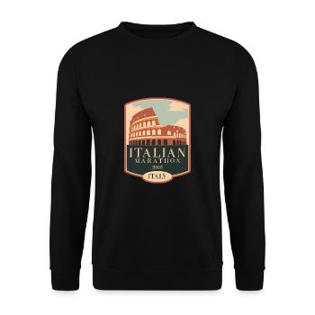 Marathon d’Italie - 2025 - Italie - Sweat-shirt Unisexe - noir - Devant - Alina (178cm) & Michal (187cm)