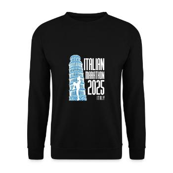 Marathon d’Italie - 2025 - Italie - Sweat-shirt Unisexe - noir - Devant - Alina (178cm) & Michal (187cm)