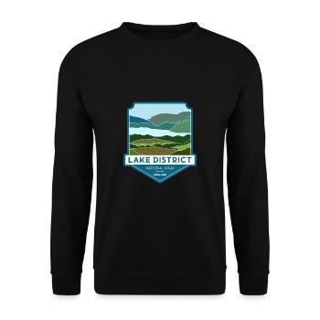 Lake District National Park – England - Unisex Sweatshirt - black - Front - Alina (178cm) & Michal (187cm)
