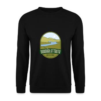 Nordkalottruta - Arctic Trail - Unisex Sweatshirt - black - Front - Alina (178cm) & Michal (187cm)
