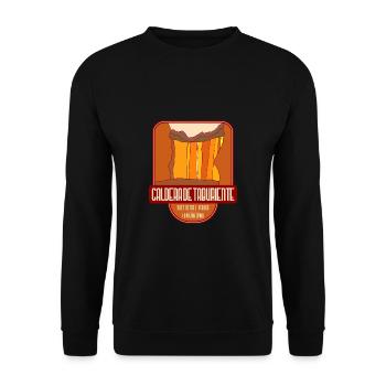 Nationalpark Caldera de Taburiente - La Palma - Unisex Pullover - Schwarz - Vorne - Alina (178cm) & Michal (187cm)