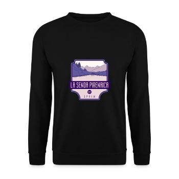 TLa Senda Pirenaica - GR 11, Spain - Unisex Sweatshirt - black - Front - Alina (178cm) & Michal (187cm)