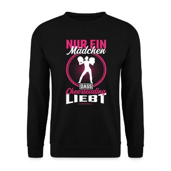 Cheerleading Cheerleaderin Nur ein Mädchen - Unisex Pullover - Schwarz - Vorne - Alina (178cm) & Michal (187cm)