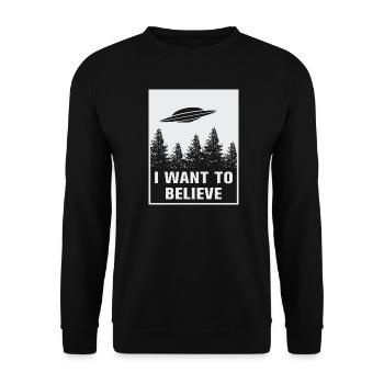 Ich will glauben - Unisex Pullover - Schwarz - Vorne - Alina (178cm) & Michal (187cm)