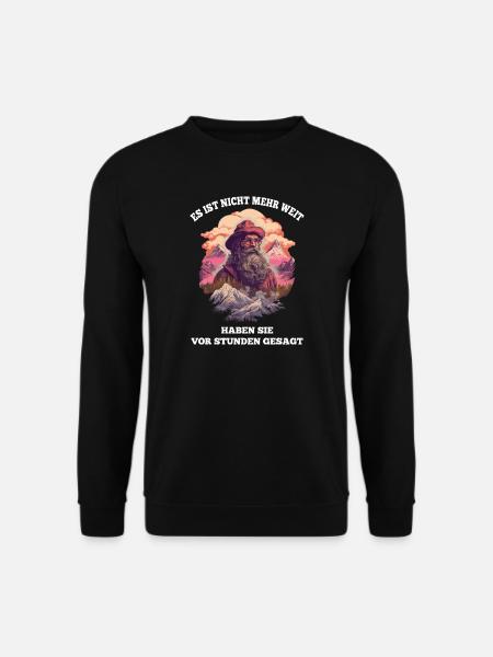 Wandern es ist nicht mehr weit - Unisex Pullover - Schwarz