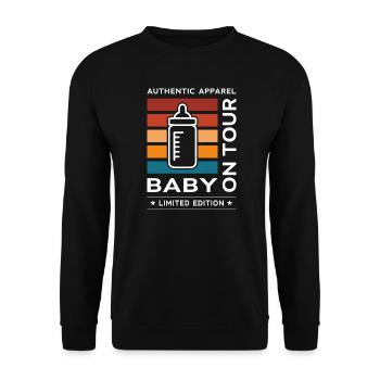Baby on Tour - Unisex Sweatshirt - black - Front - Alina (178cm) & Michal (187cm)