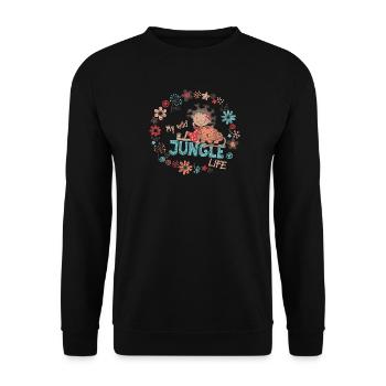 Ma vie sauvage dans la jungle - Sweat-shirt Unisexe - noir - Devant - Alina (178cm) & Michal (187cm)