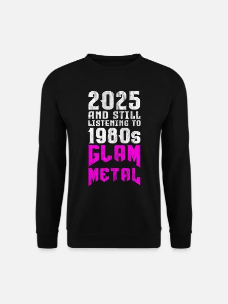 80er Glam Metal Retro Vintage - Unisex Pullover - Schwarz