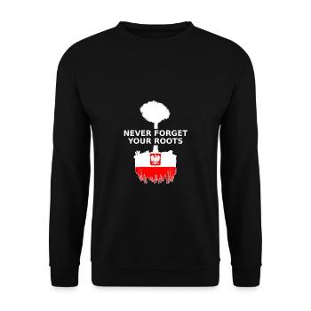 Pologne Pologne Polish Roots Polska Polski - Sweat-shirt Unisexe - noir - Devant - Alina (178cm) & Michal (187cm)