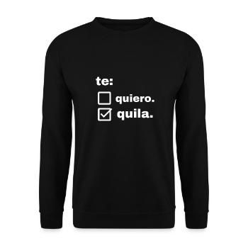 tequila - Sweat-shirt Unisexe - noir - Devant - Alina (178cm) & Michal (187cm)