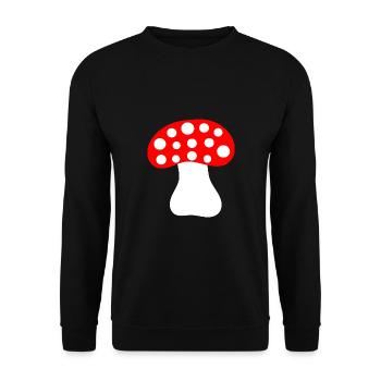 Toadstool, mushroom in the woods gift - Unisex Sweatshirt - black - Front - Alina (178cm) & Michal (187cm)
