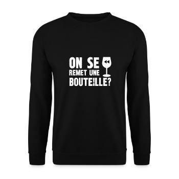 on se remet une bouteille - Sweat-shirt Unisexe - noir - Devant - Alina (178cm) & Michal (187cm)