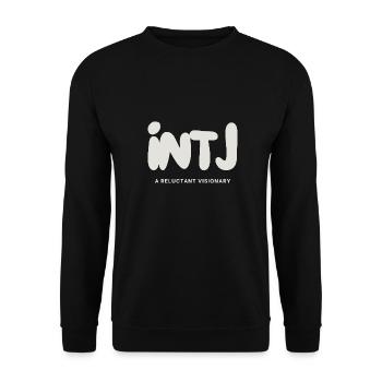 INTJ Eine widerwillige visionäre MBTI-Persönlichkeit - Unisex Pullover - Schwarz - Vorne - Alina (178cm) & Michal (187cm)