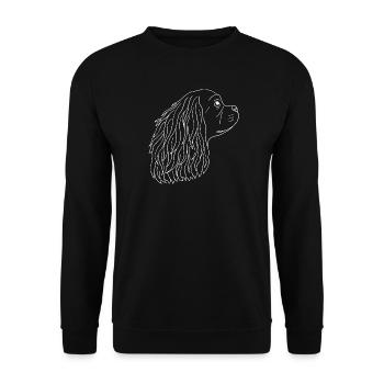 Cavalier King Charles Spaniel - Unisex Pullover - Schwarz - Vorne - Alina (178cm) & Michal (187cm)