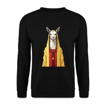 Lama chrétien chrétien - Sweat-shirt Unisexe - noir - Devant - Alina (178cm) & Michal (187cm)