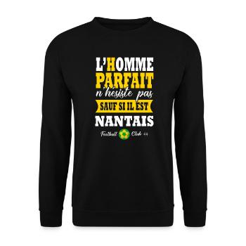 Nantes Nantais supporter Football Nantes - Sweat-shirt Unisexe - noir - Devant - Alina (178cm) & Michal (187cm)