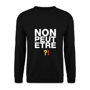 Non peut-être !?! - Sweat-shirt Unisexe - noir - Devant - Alina (178cm) & Michal (187cm)