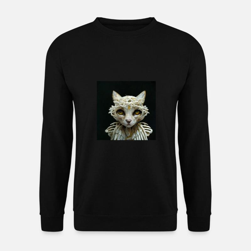 Katze - Engel - Transformation - Unisex Pullover - Schwarz