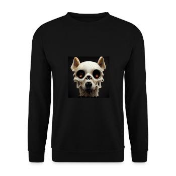 Dog Skull Skull Skull - Unisex Sweatshirt - black - Front - Alina (178cm) & Michal (187cm)