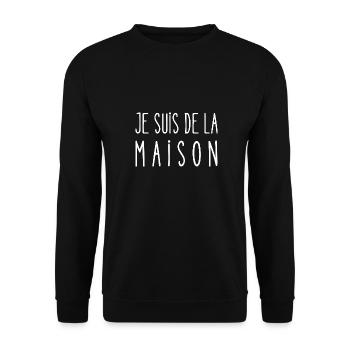 je suis de la maison - Sweat-shirt Unisexe - noir - Devant - Alina (178cm) & Michal (187cm)