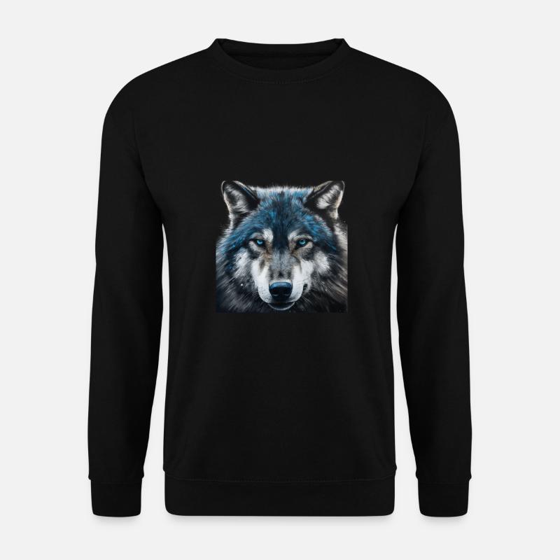 Wolf - Unisex Pullover - Schwarz
