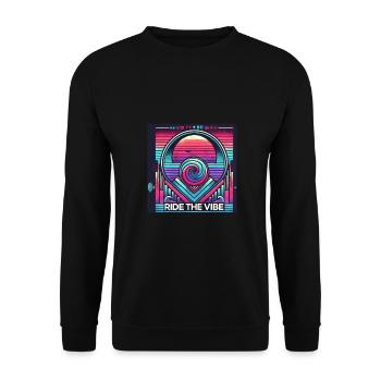 T shirts, Hoodies Ride The Vibe - Unisex Pullover - Schwarz - Vorne - Alina (178cm) & Michal (187cm)