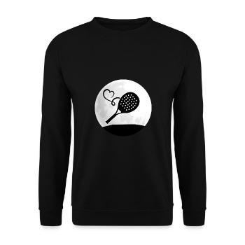 Padel Padeltennis Padelmode PADELTENNIS-NACHT - Unisex Pullover - Schwarz - Vorne - Alina (178cm) & Michal (187cm)