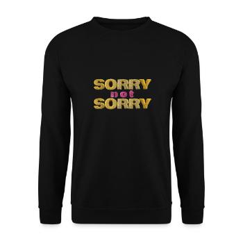 Désolé pas désolé - Sweat-shirt Unisexe - noir - Devant - Alina (178cm) & Michal (187cm)