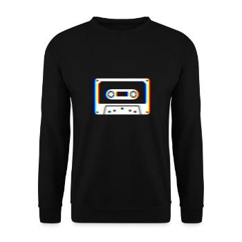 Glitch Cassette – Retro Tape - Unisex Sweatshirt - black - Front - Alina (178cm) & Michal (187cm)