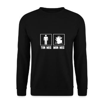 mec batteur - Sweat-shirt Unisexe - noir - Devant - Alina (178cm) & Michal (187cm)