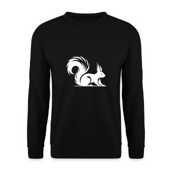 Squirrel Tattoo Style Drawing - Unisex Sweatshirt - black - Front - Alina (178cm) & Michal (187cm)