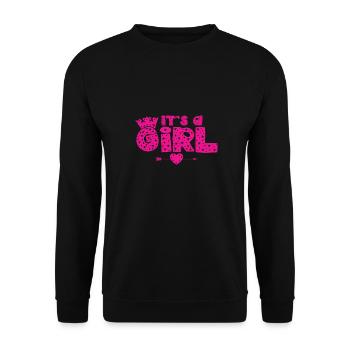 It´s a girl - Unisex Pullover - Schwarz - Vorne - Alina (178cm) & Michal (187cm)