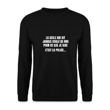 la seule qui ait jamais voulu de moi - Sweat-shirt Unisexe - noir - Devant - Alina (178cm) & Michal (187cm)