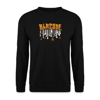 B4RCODE. Halloween - Unisex Sweatshirt - black - Front - Alina (178cm) & Michal (187cm)