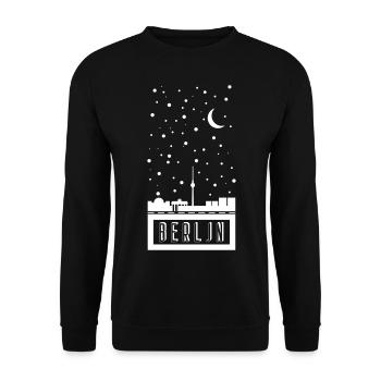 Berlin - Unisex Sweatshirt - black - Front - Alina (178cm) & Michal (187cm)
