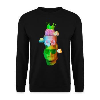 En pensant à l'été - Sweat-shirt Unisexe - noir - Devant - Alina (178cm) & Michal (187cm)