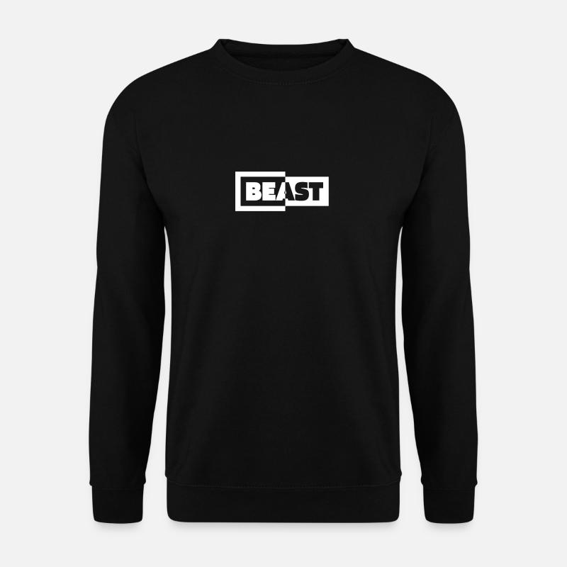 00383 Black white beast - Unisex Sweatshirt - black