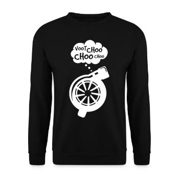 Turbocharger Dreaming Car Mechanic - Unisex Sweatshirt - black - Front - Alina (178cm) & Michal (187cm)