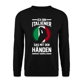 Italien Sardinien Italia Italiener Italienisch - Unisex Pullover - Schwarz - Vorne - Alina (178cm) & Michal (187cm)