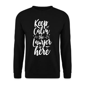 Reste calme L’avocat Est Ici Avocat - Sweat-shirt Unisexe - noir - Devant - Alina (178cm) & Michal (187cm)