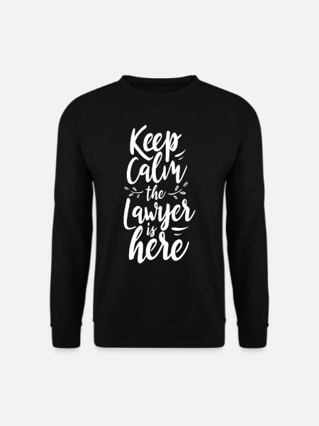 Bleib Ruhig Der Anwalt Ist Hier Rechtsanwalt Jura - Unisex Pullover - Schwarz