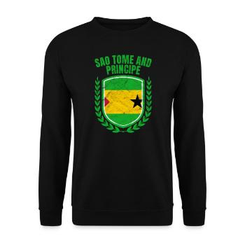 São Tomé-et-Príncipe - Sweat-shirt Unisexe - noir - Devant - Alina (178cm) & Michal (187cm)
