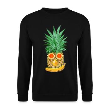 Summer Fruits - Unisex Sweatshirt - black - Front - Alina (178cm) & Michal (187cm)